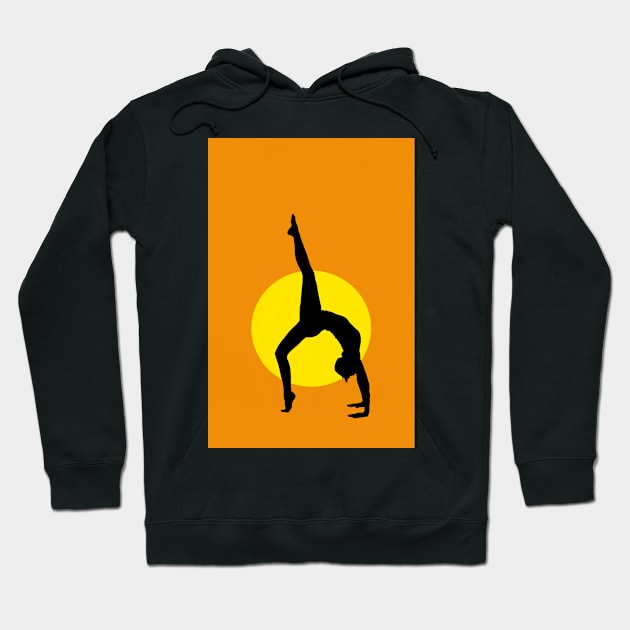 ArtStation66 - Chakrasana - The Wheel Yoga Pose Silhouette Design Hoodie by ArtStation66